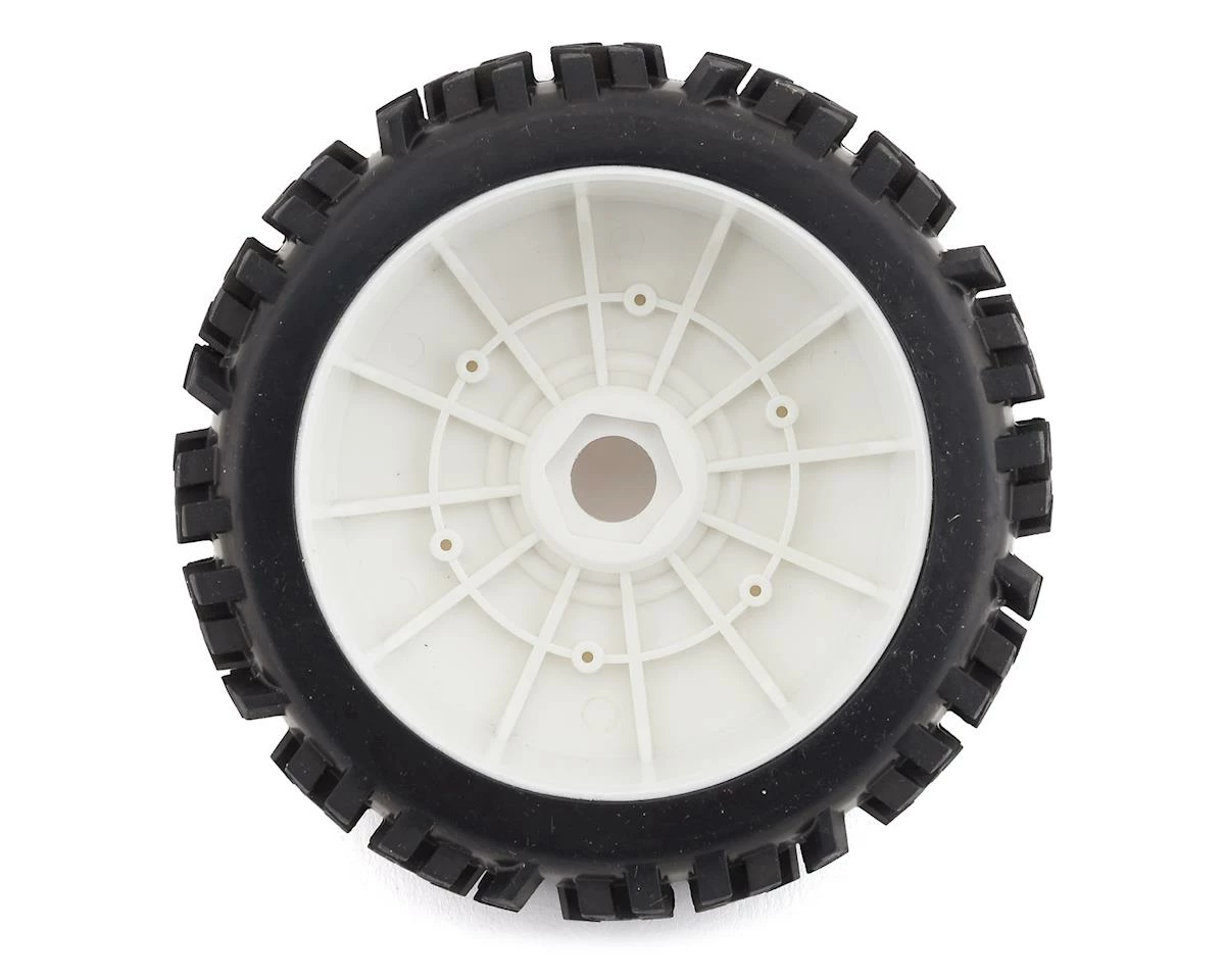 Duratrax Pre-Mounted Lockup 1/8 Buggy Tires (White) (2)(Soft - C2) - Image 2