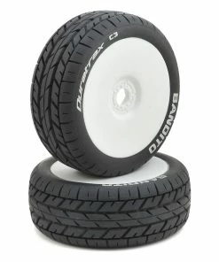 Duratrax Bandito 1/8 Buggy Tire C3 Mounted White (2)