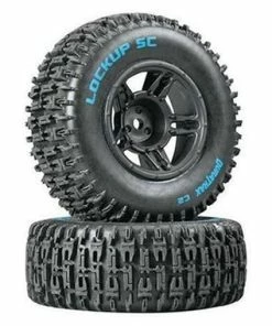 Duratrax Lockup SC 1/10 Mounted Slash Front Tire (Black) (2) (C2) W/12mm Hex