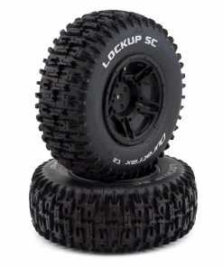 Duratrax Lockup SC 1/10 Mounted Slash Rear Tire (Black) (2) (C2)