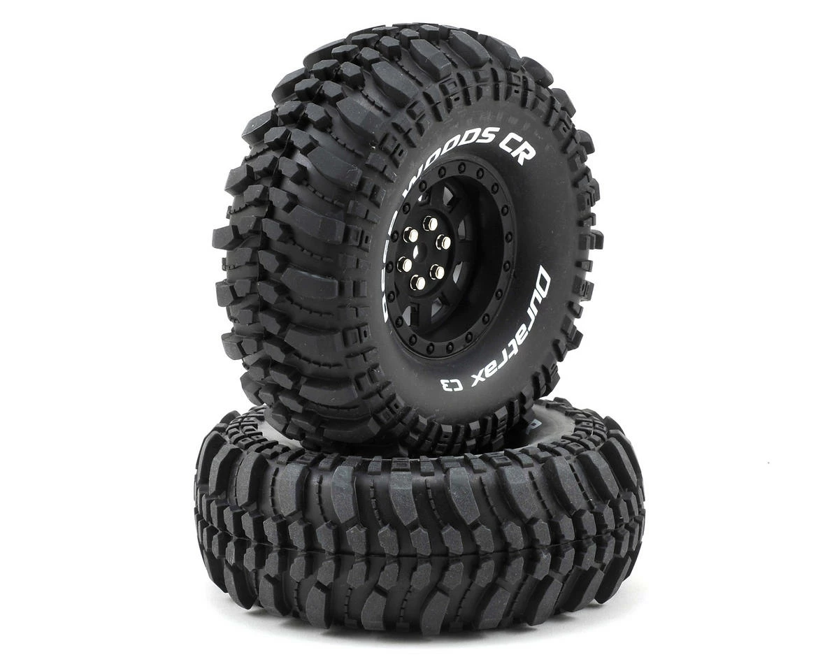Duratrax Deep Woods CR 1.9" Pre-Mounted Crawler Tires (2) (Black) (C3 - Super Soft)