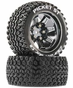 Duratrax Picket ST 2.8 Pre-Mounted Tires (Chrome) (2) W/14mm Hex