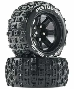 Duratrax Pistol ST 2.8 Pre-Mounted Tires (Black) (2) W/14mm Hex