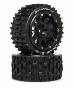 Duratrax Lockup ST Belted 2.8" 2WD Rear Truck Tires (Black) (2) (0 Offset)