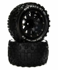 Duratrax Six Pack MT Belted 2.8" Monster Truck Tires W/14mm Hex (Black) (2)