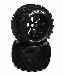 Duratrax FAZE MT 1/8 Monster Truck Tires (Black) (2) (1/2" Offset)