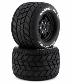 Duratrax Bandito MT Belted 3.8" Pre-Mounted Truck Tires (Black) (2) W/17mm Hex