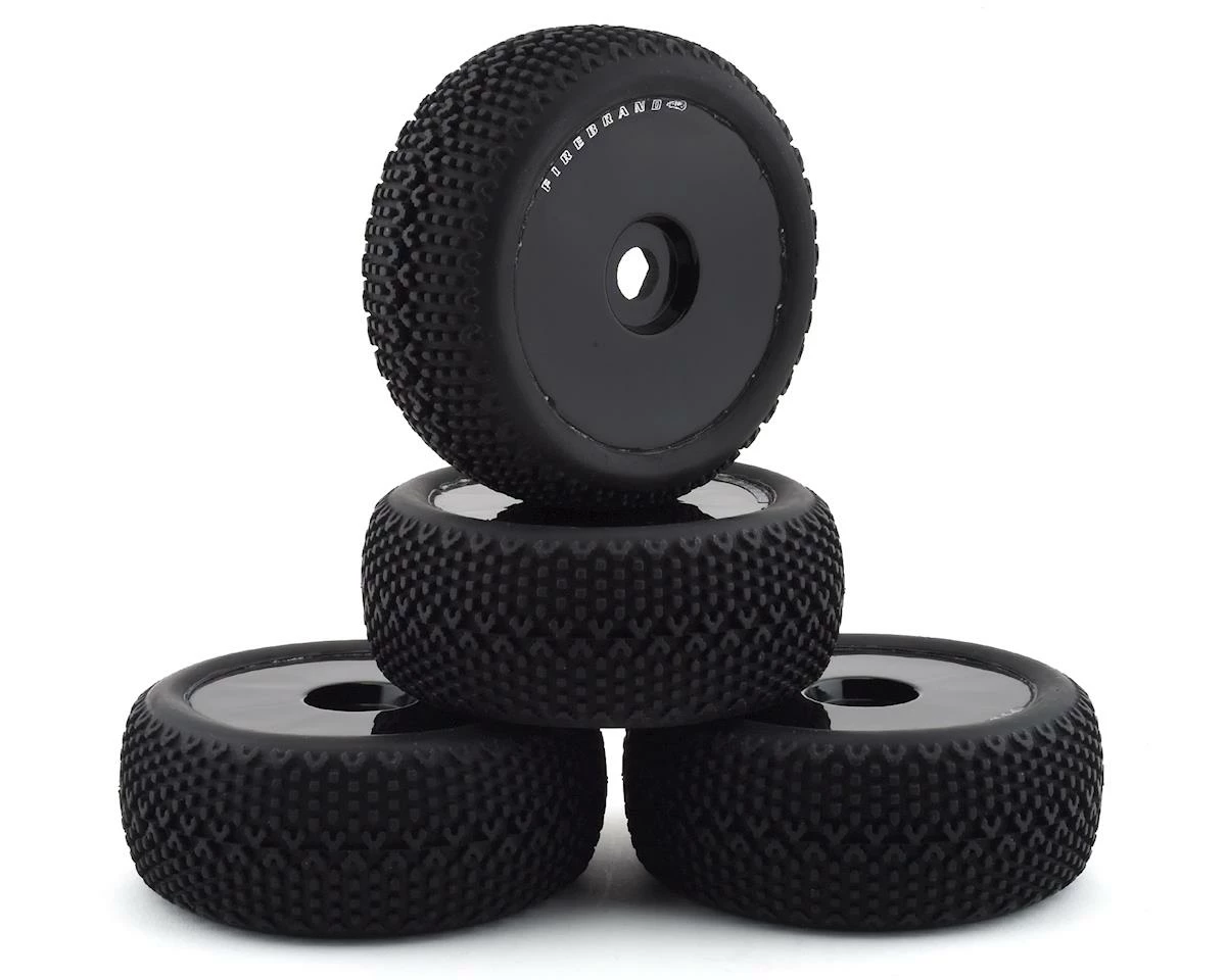 Firebrand RC Alpha Dog RTX Pre-Mounted 1/8 Buggy Tires (4) (Black) W/12mm Hex