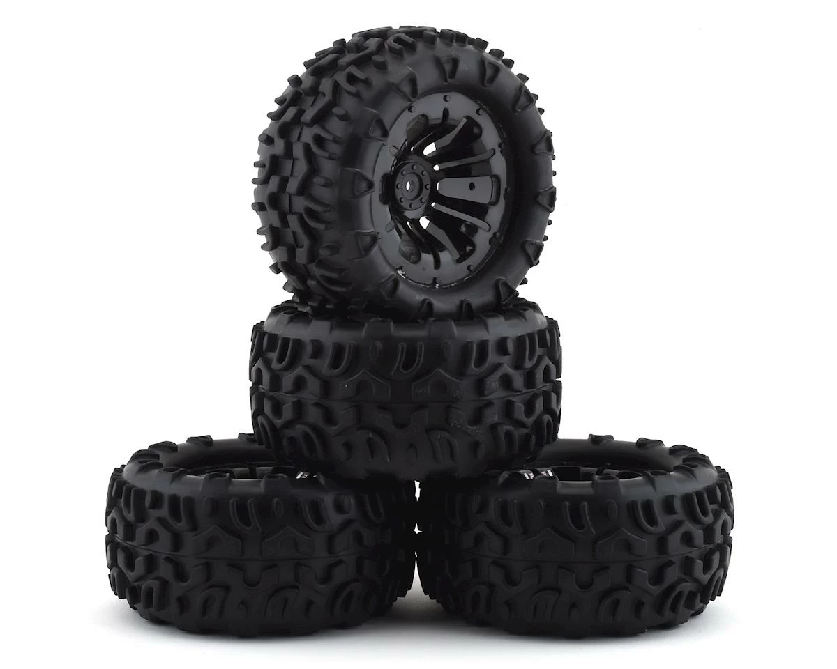 Firebrand RC Terrafire MTX Pre-Mounted Off Road Tires (4) (Black) W/12mm Hex