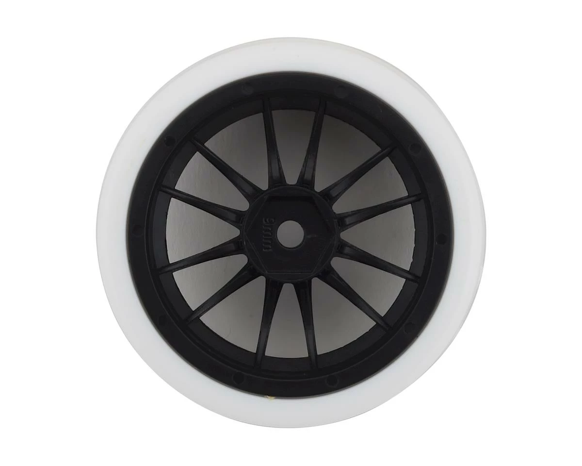 Firebrand RC Har XDR9 5° Pre-Mounted Slick Drift Tires (4) (Black/White) W/Blizzard Tires, 12mm Hex & 9mm Offset - Image 2