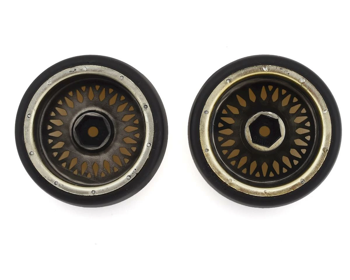 Firebrand RC Ownjewel DSR39 Pre-Mounted Slick Drift Tires (4) (Gold) W/Sickle-R Tires, 12mm Hex & 3mm/9mm Offset - Image 2