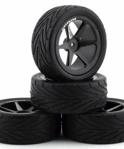 Firebrand RC Neo RT 2.2 Pre-Mounted On-Road Tires (4) (Black) W/Scorpion Wheels & 12mm Hex