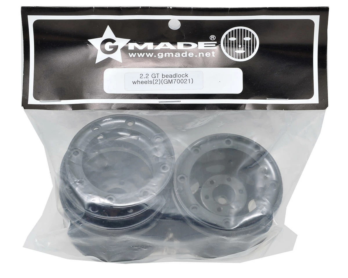GMade GT 2.2" Beadlock Rock Crawler Wheels (2) (Black) - Image 3