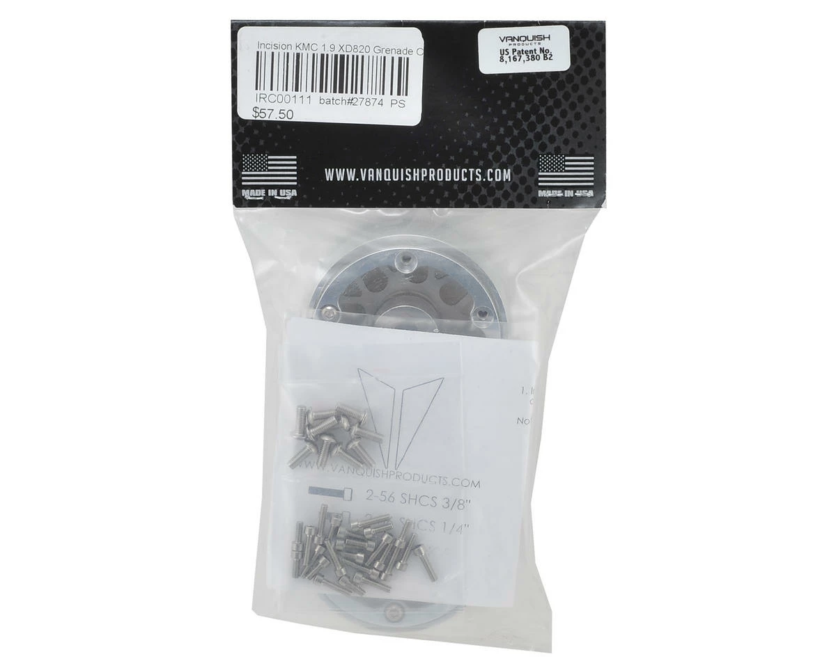 Incision KMC 1.9" XD820 Grenade Aluminum Beadlock Wheels (2) (Clear) - Image 4