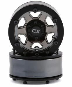 Incision KMC KM233 1.9" Plastic Beadlock Wheels (Black Chrome) (2)