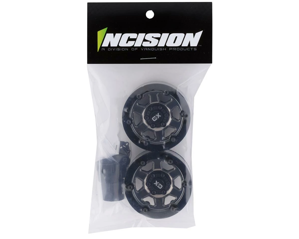 Incision KMC KM233 1.9" Plastic Beadlock Wheels (Black Chrome) (2) - Image 4