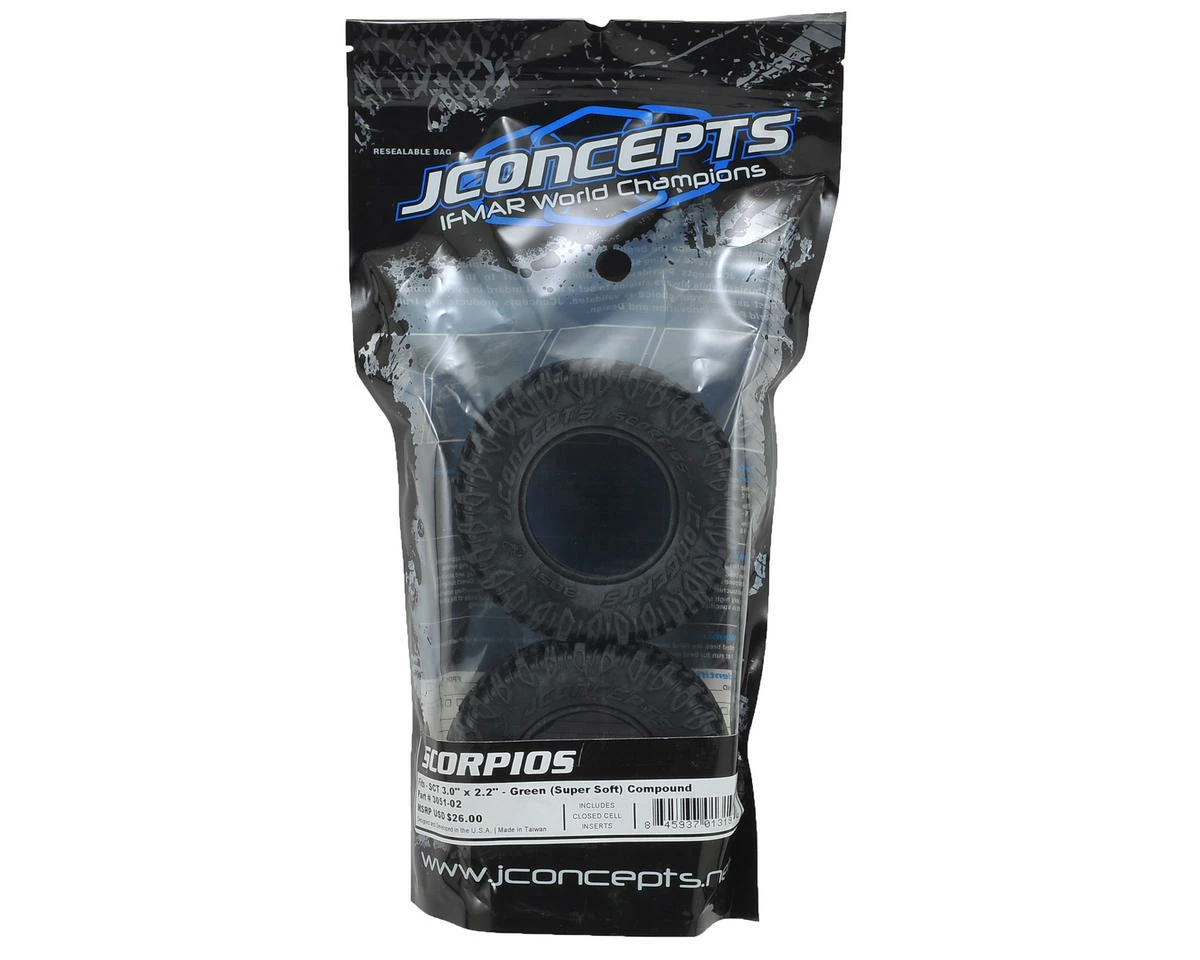 JCONCEPTS Scorpios Short Course Tires (2) (Green) 4 JCONCEPTS Scorpios Short Course Tires (2) (Green) - Image 2