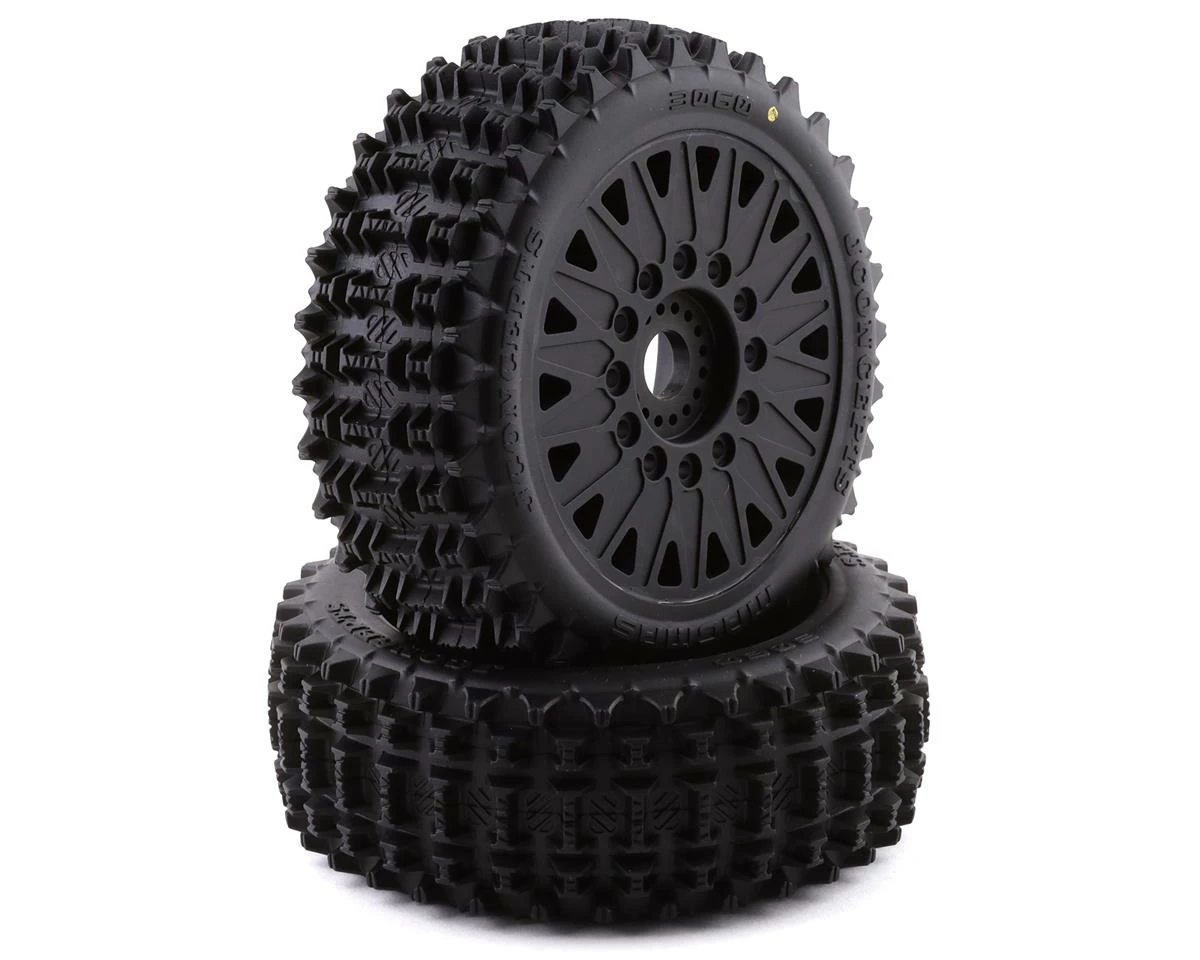 JCONCEPTS Magma Pre-Mounted 1/8 Buggy Tires W/Cheetah Wheel (Black) (2) (Yellow)