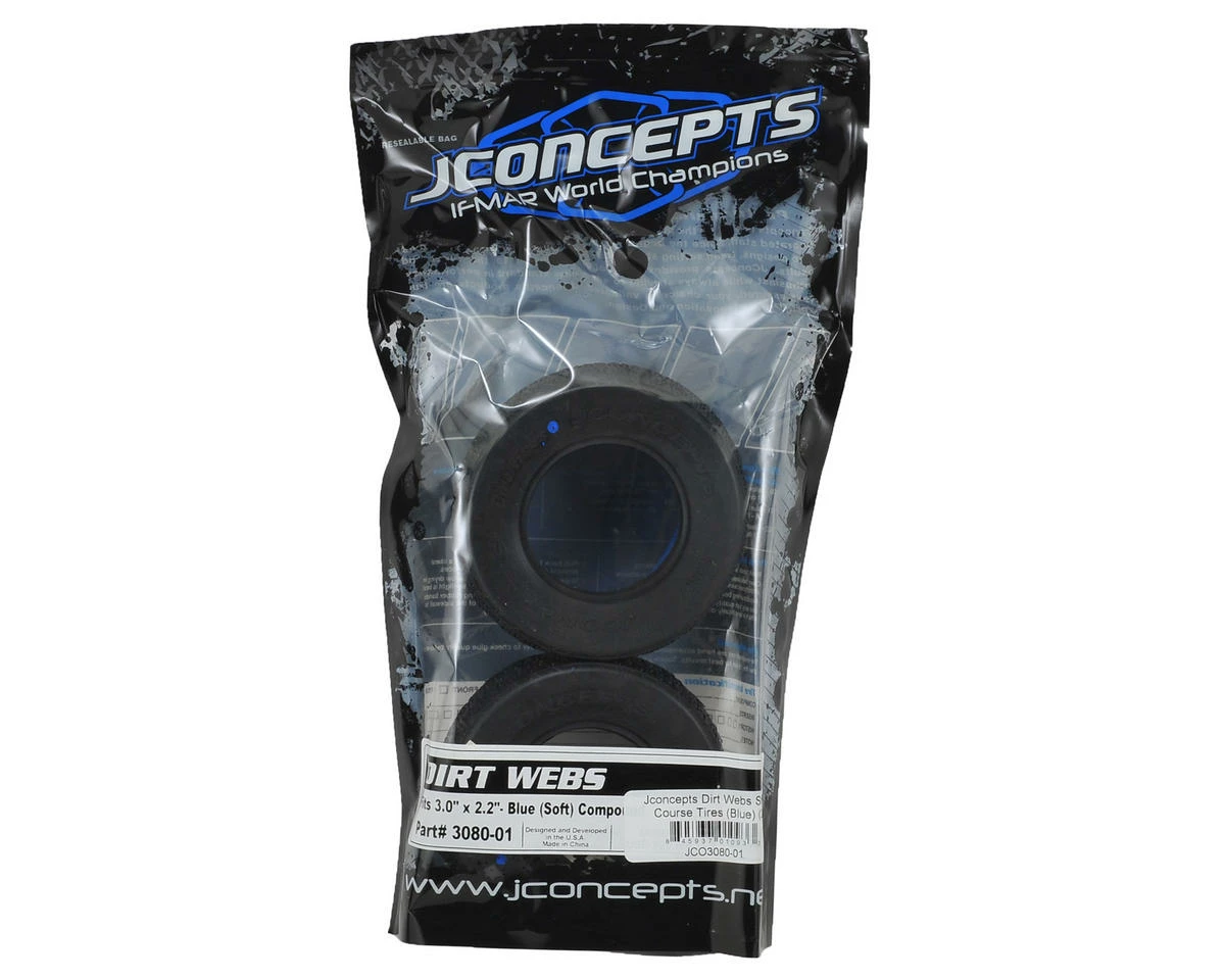 JCONCEPTS Dirt Webs Short Course Tires (2) (Blue) - Image 2