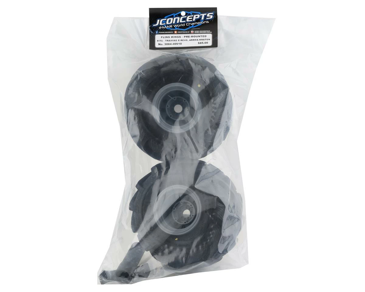 JCONCEPTS Fling Kings Pre-Mounted All Terrain Tires (Silver) (2) (Yellow) - Image 4
