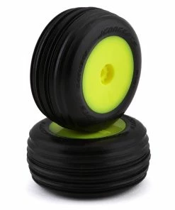 JCONCEPTS Mini-T 2.0 Carvers Pre-Mounted Front Tires (Yellow) (2) (Green)