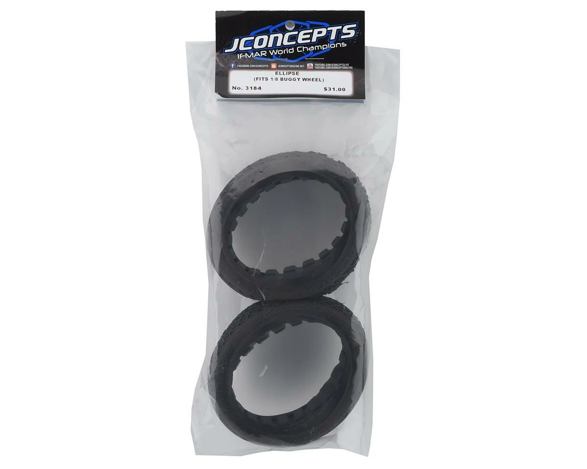 JCONCEPTS Ellipse 1/8th Buggy Tires (2) (Blue) - Image 2