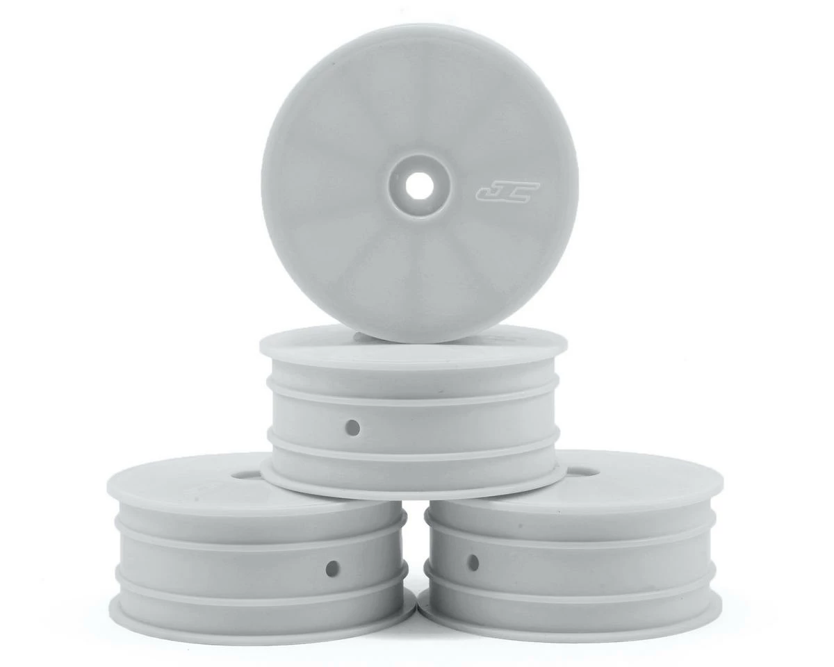 JCONCEPTS 12mm Hex Mono 2.2 4WD Front Buggy Wheels (4) (22-4) (White)