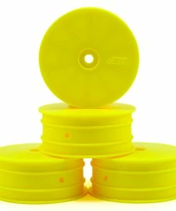 JCONCEPTS 12mm Hex Mono 2.2 4WD Front Buggy Wheels (4) (22-4) (Yellow)