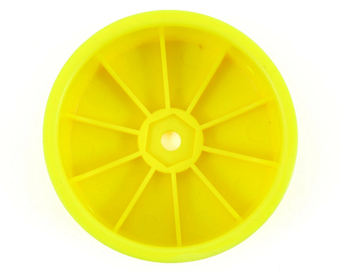JCONCEPTS 12mm Hex Mono 2.2 4WD Front Buggy Wheels (4) (22-4) (Yellow) - Image 2