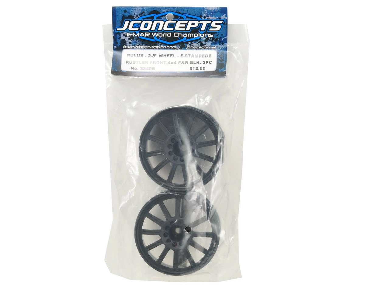 JCONCEPTS 12mm Hex Rulux 2.8" Front Wheel (2) (Black) - Image 2