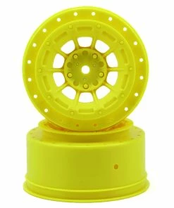 JCONCEPTS 12mm Hex Hazard Short Course Wheels W/3mm Offset (Yellow) (2) (SC5M)