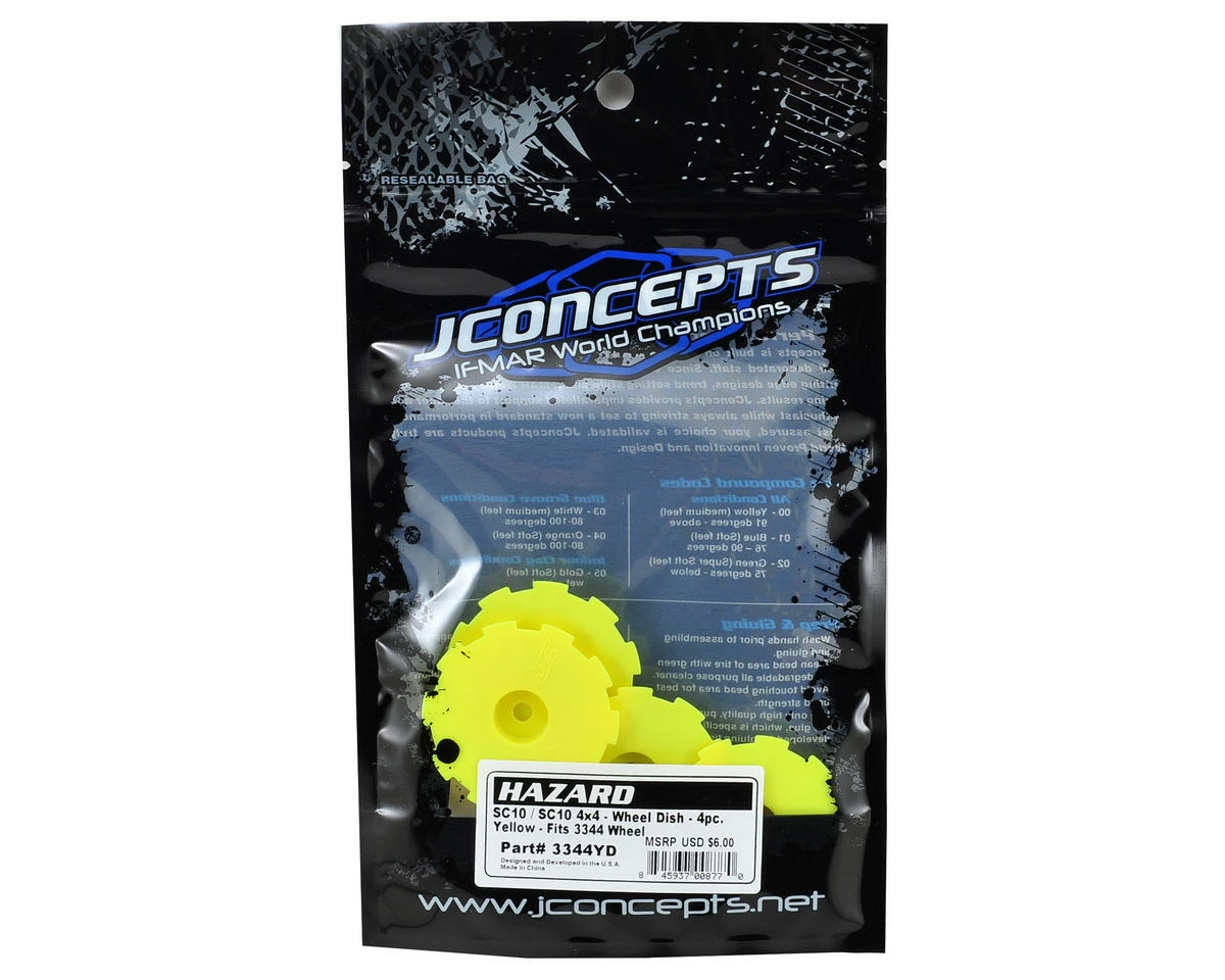 JCONCEPTS Hazard Wheel Dish (Yellow) (4) (SC5M) - Image 2