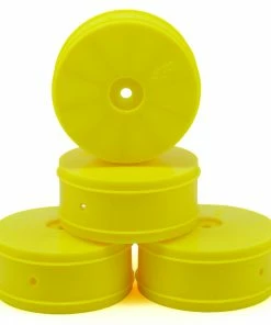 JCONCEPTS 12mm Hex Bullet 60mm 4WD Front Buggy Wheels (4) (22-4) (Yellow)