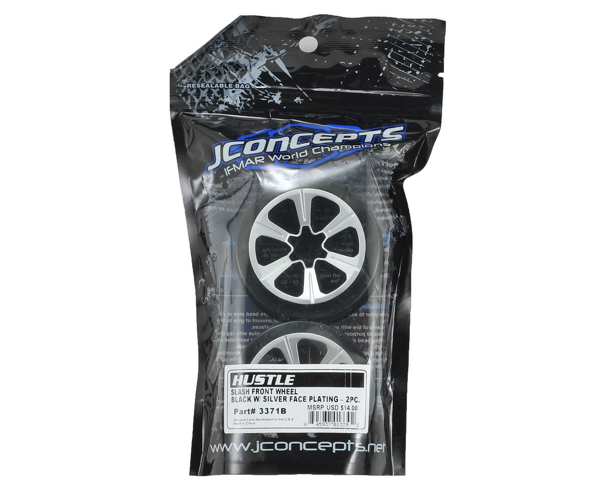 JCONCEPTS 12mm Hex Hustle Short Course Wheels (Black) (2) (Slash Front) 5 JCONCEPTS 12mm Hex Hustle Short Course Wheels (Black) (2) (Slash Front) - Image 3