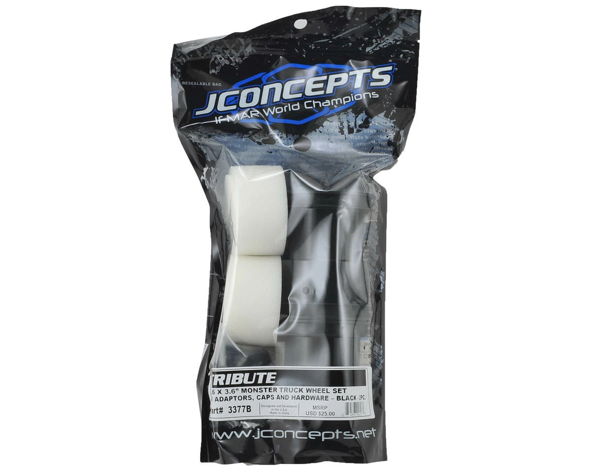 JCONCEPTS Tribute 2.6x3.6" Monster Truck Wheel (Black) (2) - Image 5