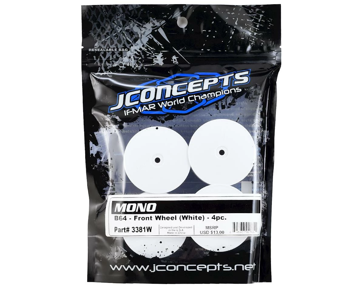 JCONCEPTS 12mm Hex Mono Front Wheel (White) (4) (B74) - Image 2