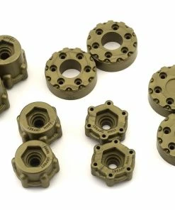 JCONCEPTS Krimson Dually 2.6" Dual Truck Wheels (Olive/Gold) (2) W/Adaptors & Covers -FireBrand RC Sales jco3388g 2