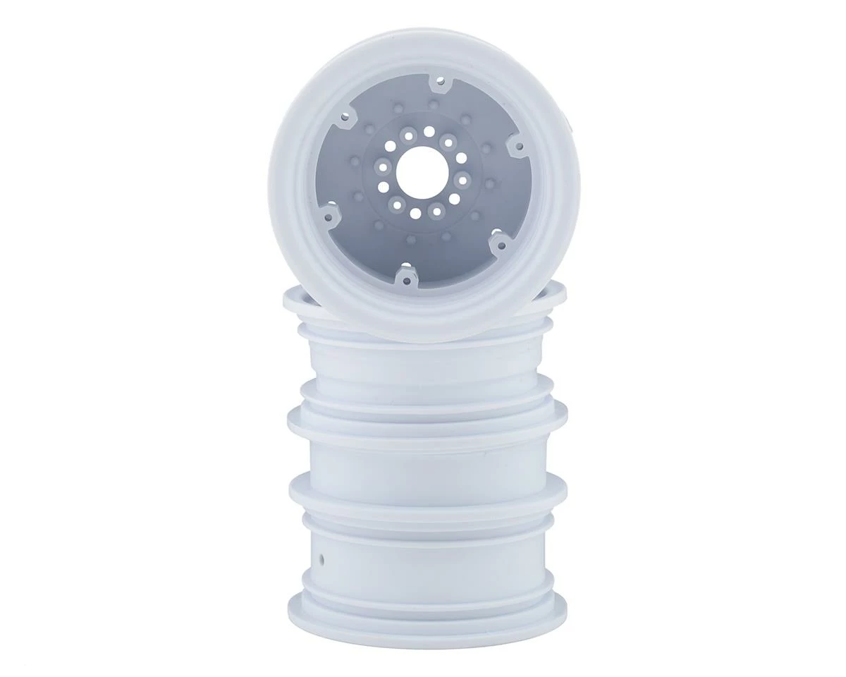 JCONCEPTS Krimson Dually 2.6" Dual Truck Wheels W/Adaptors & Covers (White) (2) 3 JCONCEPTS Krimson Dually 2.6" Dual Truck Wheels W/Adaptors & Covers (White) (2)