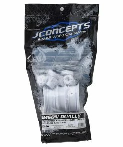 JCONCEPTS Krimson Dually 2.6" Dual Truck Wheels W/Adaptors & Covers (White) (2) 11 JCONCEPTS Krimson Dually 2.6" Dual Truck Wheels W/Adaptors & Covers (White) (2) -FireBrand RC Sales jco3388w 4