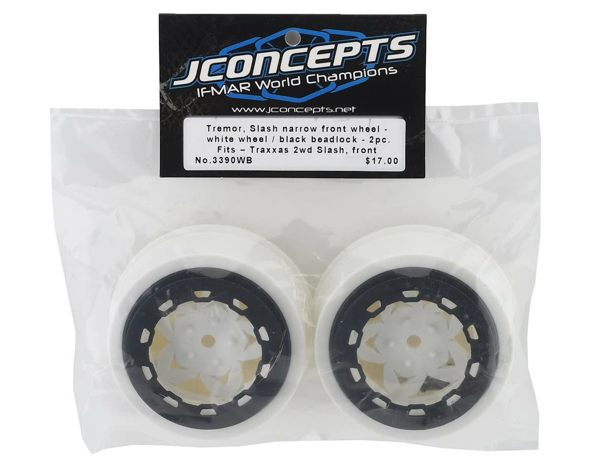JCONCEPTS Tremor Short Course Wheels (White) (2) (Slash Front) W/12mm Hex - Image 4