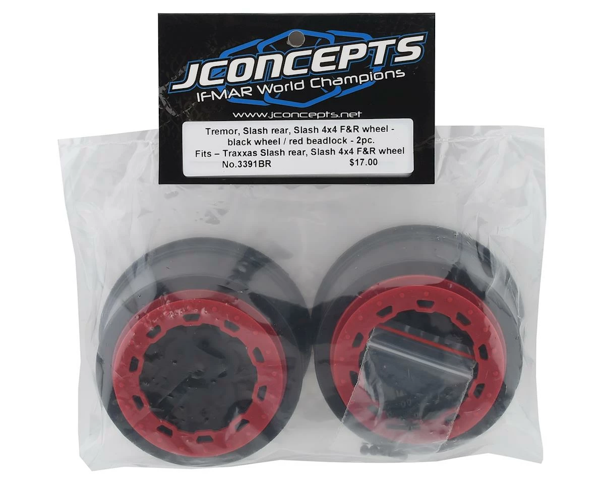 JCONCEPTS Tremor Short Course Wheels (Black) (2) (Slash Rear) W/12mm Hex - Image 4
