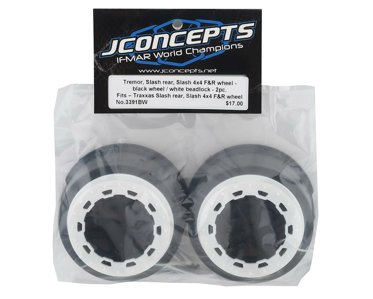 JCONCEPTS Tremor Short Course Wheels (Black) (2) (Slash Rear) W/12mm Hex - Image 4