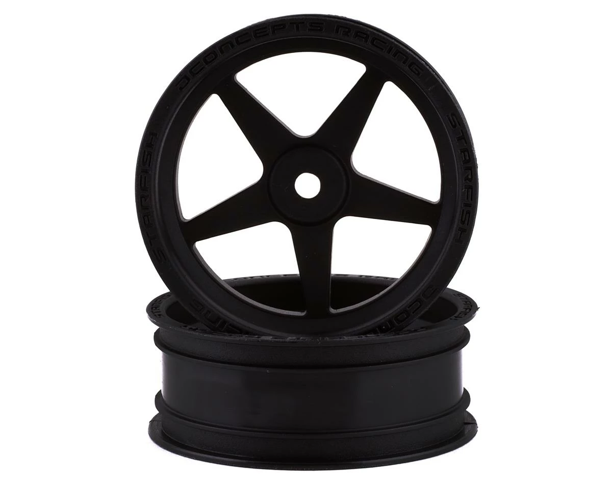 JCONCEPTS Starfish Street Eliminator 2.2" Front Drag Racing Wheels (Black) (2) W/12mm Hex