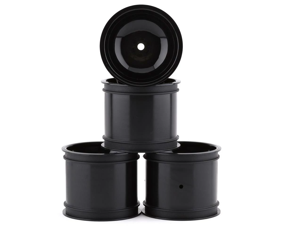 JCONCEPTS 12mm Hex 2.2" Super Dish Rear Wheel (Black) (4) (Rustler/Stampede)