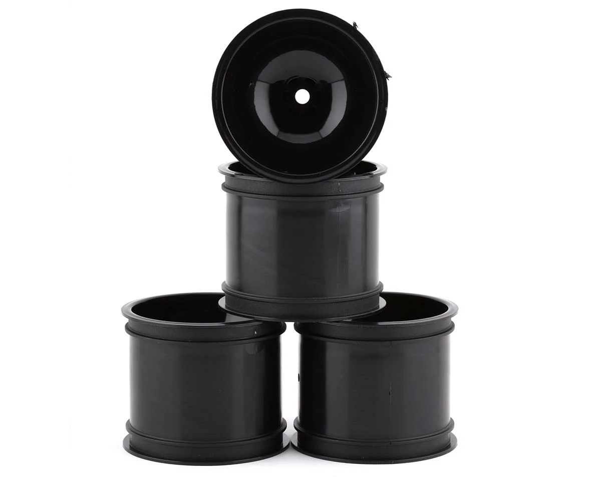 JCONCEPTS 12mm Hex 2.2" Super Dish Front Wheel (Black) (4) (Rustler/Stampede)