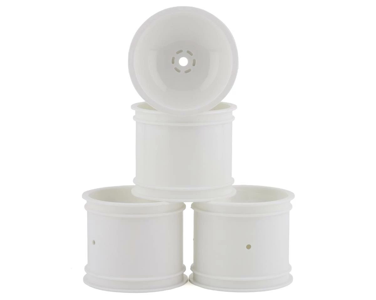 JCONCEPTS 12mm Hex 2.2" Super Dish Front Wheel (White) (4) (Rustler/Stampede)