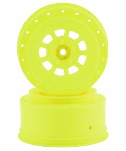 JCONCEPTS 9-shot Short Course Wheels W/3mm Offset (2) (Yellow) W/12mm Hex