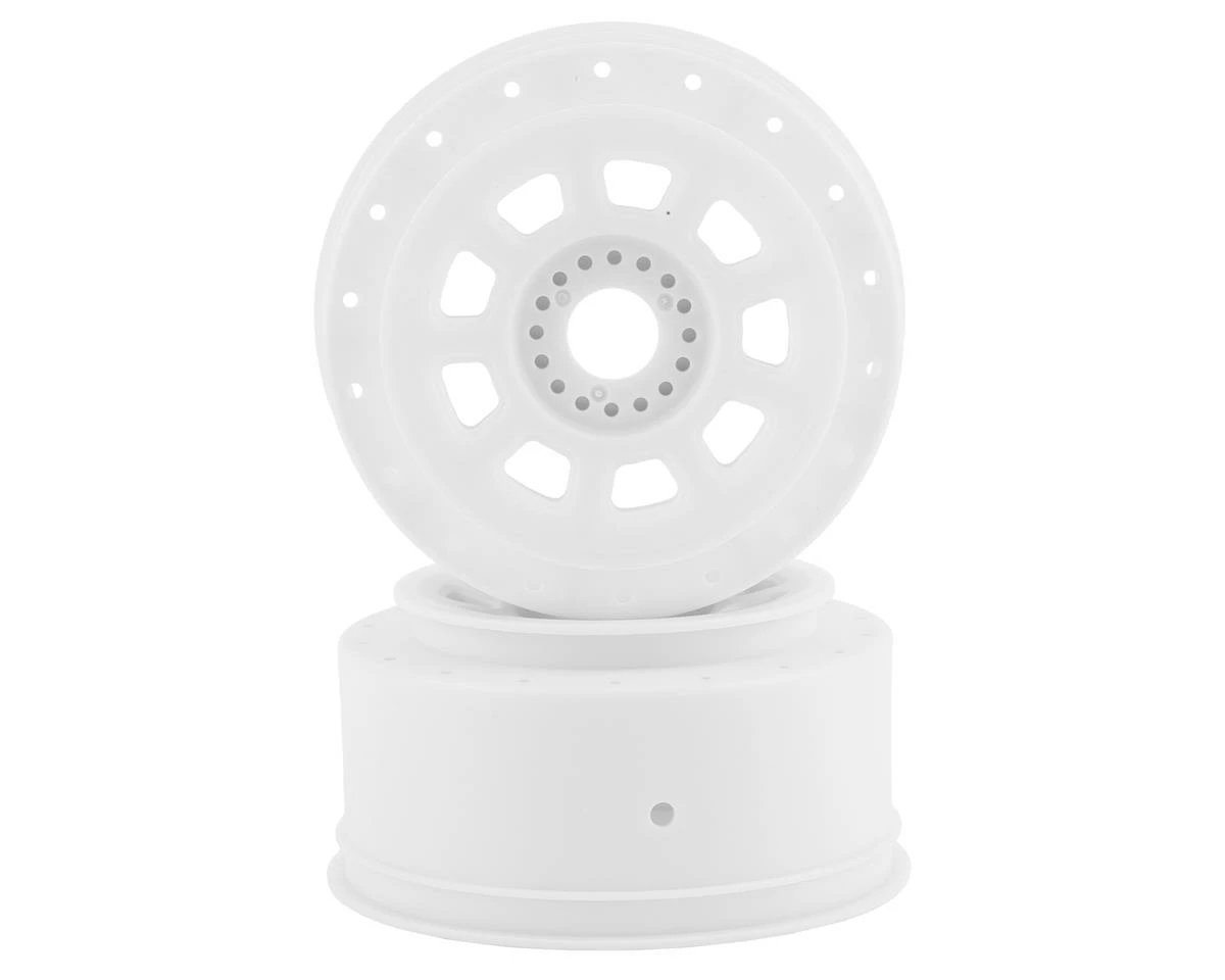 JCONCEPTS 9-Shot Short Course Dirt Oval Wheels (2) (White) W/17mm Hex