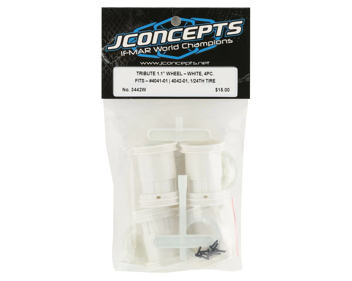 JCONCEPTS Tribute 1/24 Mini Monster Truck Wheels (White) (4) - Image 2