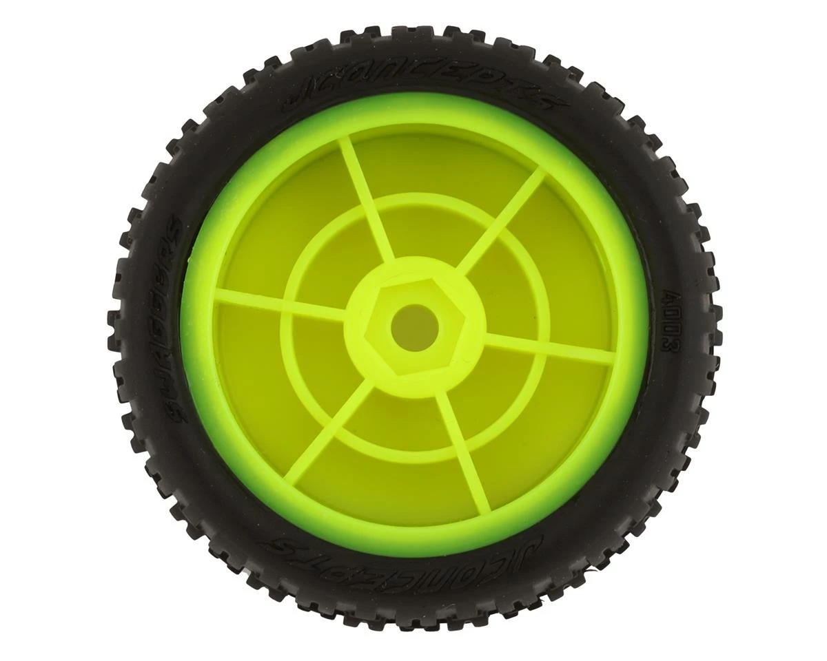 JCONCEPTS Mini-B Swagger Pre-Mounted Front Tires (Yellow) (2) (Pink) - Image 2